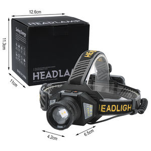 مصباح أمامي قابل لإعادة الشحن مع شمعة مع تكبير مقاومة للماء IPX4 تركيز مزدوج اللون مخرج USB - Product Image 6