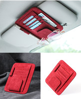 Organisateur de pare-soleil de voiture de luxe avec porte-cartes, porte-billets, porte-documents, porte-lunettes de soleil et porte-stylo