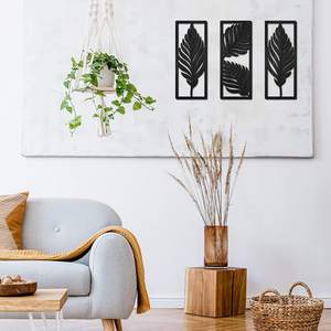 Boho Home Decor 3 Pcs Feuille De Palmier En Bois Mur Art Suspendu Sculpture Bois Signes Plaque - Product Image 5