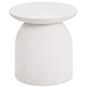 Sophia Indoor/Outdoor Concrete Side <b>Table</b> Sculptural Modern Accent <b>Table</b> for <b>Patio</b>, Living Room, Bedroom & Contemporary - Product Image 2