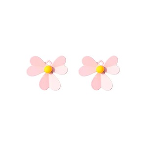 Zinc Alloy <b>Flower</b> Pendant Pink Green Petal <b>Sweet</b> Style Jewelry Findings For DIY Hairpin Earring Accessories Spring 2024 - Product Image 5