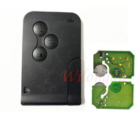 Clé Télécommande Demi Smart à 3 Boutons PCF7947 433 MHz pour Renault Megane 2 3 Scenic Logan Clio 2003-2008