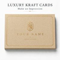 Tarjetas de Visita Ecológicas de Papel Kraft de 600 g/m², Tamaño y Color Personalizados para Marcas Boutique y Promoción en Ferias Comerciales, Suministro al por Mayor