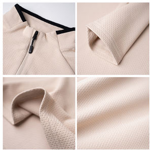 Sportswear Men Active Wear Quater Zip Up Sweatshirts Running Mens T-shirts Workout Long Sleeve <b>Tight</b> Gym T Shirt - Product Image 5