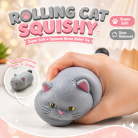Mainan Kucing Lentur Slow Rebound Tarik Mundur Hewan TPR Fidget Gift Totoro Blok Bangunan Tanah Liat Bentuk Hewan Lentur