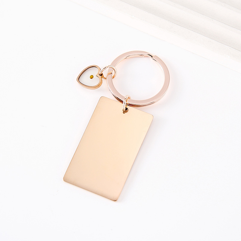 Oro rosa rectangular en forma de corazón de colza