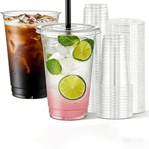100 Juegos de Vasos Desechables Transparentes de PET de 16 oz para Café, Bebidas Frías, Impresión Digital, Logotipo Personalizado, Vasos de Plástico para Fiestas - Product Image 1