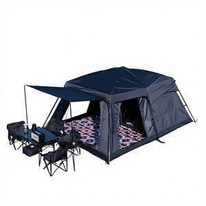 Tente double couche quatre saisons pour l'extérieur, deux chambres, un salon, 4/6/8 personnes, camping, imperméable - Product Image 1