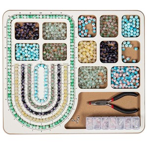 Clay <strong>Beads</strong> <strong>Bracelet</strong> Making Kits <strong>Large</strong> <strong>Bracelet</strong> Making Machine <strong>Bead</strong> Sorting Tray Jewelry Making Layout Board - Product Image 1