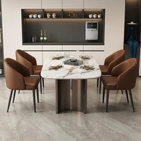 Chaise de salle à manger en fer forgé de style italien, moderne et minimaliste, avec revêtement en cuir, mobilier de maison, hôtel, luxe léger nordique, pour réunion
