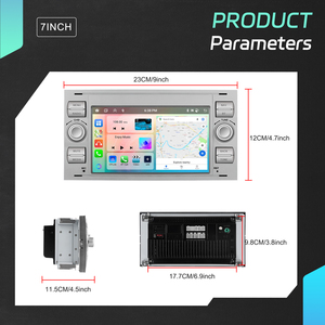 Podofo 4+64G 7'' Android Car Radio Wireless Carplay/Android Auto GPS WiFi RDS for Ford/Transit/Fiesta/Focus/Galaxy/Mondeo/Fusion - Product Image 5