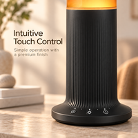 Diffuseur d'huiles essentielles sans eau 70 ml 4W, machine à arôme en forme de tour avec alimentation USB-C, lumière chaude et contrôle tactile pour la maison et le bureau