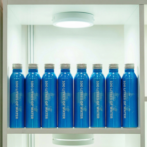 ขวดเบียร์อะลูมิเนียมบริสุทธิ์ 99.7% ยี่ห้อ VAB พรีเมียม น้ำหนักเบา ใช้ซ้ำได้ รีไซเคิลได้ ฝาแบบโรลออน ROPP พิมพ์โลโก้ตามสั่ง แบบออฟเซ็ต - Product Image 1