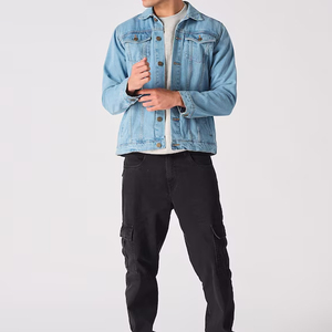 Best Selling Customized Size and Designs <b>Men</b> <b>Denim</b> <b>Jacket</b> <b>Men's</b> Stylish Custom <b>Denim</b> <b>Jacket</b> With High-Quality Fabric - Product Image 4