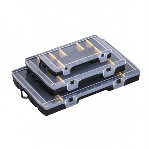 Caja organizadora de herramientas con tapa transparente y divisores para uso en taller - Product Image 2