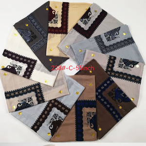 Keffiyeh Shemagh Kopftuch für Männer und Frauen Arabische Kufiya <span class=keywords><strong>Shemag</strong></span> 55x55 Zoll 20% Viskose+80% Polyester Bestickter Hijab Islamisch Muslimisch Eid - Product Image 6