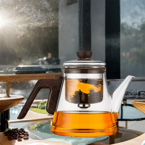 Tetera Inteligente Magnética <span class=keywords><strong>CHAPLIN</strong></span> con Temporizador, Asa Clásica de Nogal, Tanque Interior de Cristal, 800 ml, Ecológica, Automática para Té y Café - Product Image 2