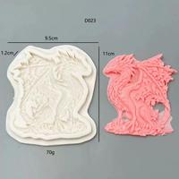 Moule en silicone pour résine de gypse, décoration de gâteau, chocolat, fondant, motif feuille d'érable, dinosaure, dragon diabolique, Warcraft, référence M54497