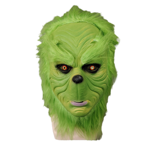 Disfraz <span class=keywords><strong>de</strong></span> Monstruo Ladrón Genio Enmascarado con Cabello Verde, Casco y Guantes <span class=keywords><strong>de</strong></span> Látex para Fiestas <span class=keywords><strong>de</strong></span> Halloween o Navidad - Product Image 2