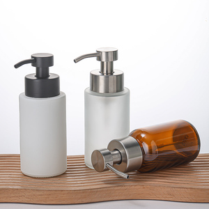 Distributore di schiuma di Mousse di vetro di colore personalizzato con pompe in acciaio inossidabile per bottiglia di schiuma di vetro smerigliato - Product Image 6