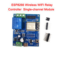 Module de contrôle de relais WIFI sans fil BSSY)ESP8266, carte de développement monocanal 12F pour maison intelligente IOT DC5V-80V