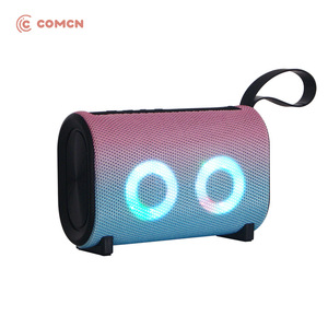Portable <b>Speaker</b> With RGB Lights Bluetooth Wireless Rechargeable Battery Plastic Cabinet Button Control Colorful <b>LED</b> Light - Product Image 2