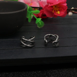 yunnique Geometric Clip-on <b>Earrings</b> Stainless Steel Men's Fashion Ear Clips Non-<b>Pierced</b> Jewelry Guangzhou Made - Product Image 3
