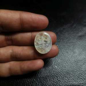 Natural <b>Rainbow</b> Hessonite Oval Cabochon 5.06 Carat 21x17mm Loose Gemstone <b>Light</b> Certified Third Party Appraisal Bulk Supplier - Product Image 1