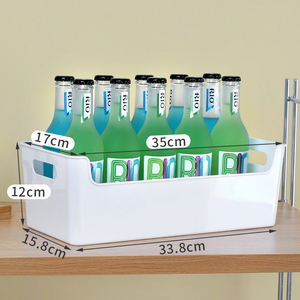 Boîtes de rangement en plastique PP écologiques, flexibles, transparentes, moulées par injection, multifonctionnelles, avec couvercles, rectangulaires, panier cosmétique - Product Image 3