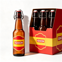 Botellas de Vino de Vidrio de 330/500/750/1000 ml, MOQ Grande, Grado Alimenticio, Tapa de Vidrio Hermética, Superficie Mate, Personalizables para Distribuidores de Supermercados