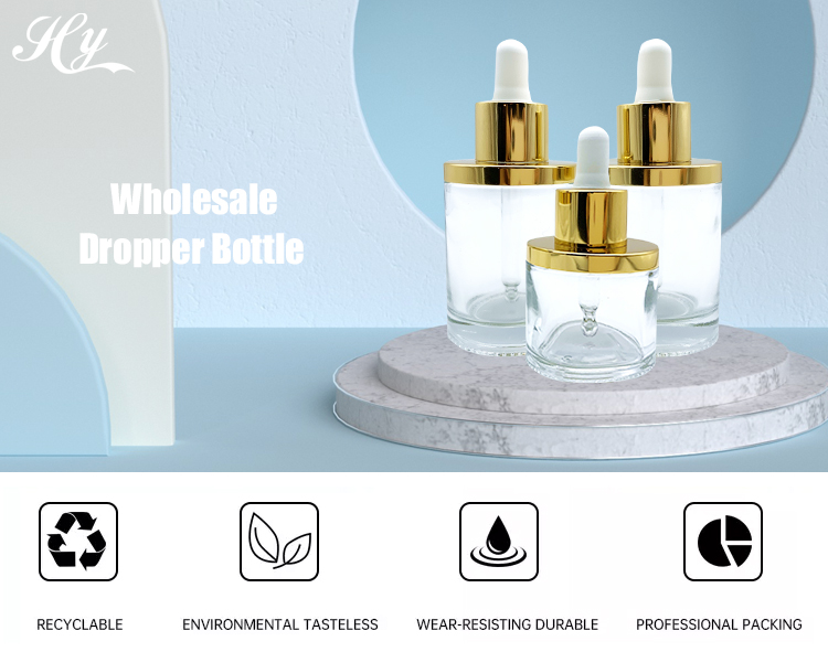 Cylinder 30ml Aromatherapy Perfume Eye Dropper Bottles With Cap