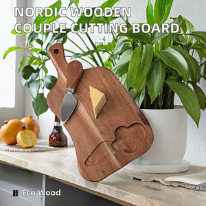 Tabla de Cortar Plegable de Madera Estilo Nórdico con Asa, 1.5 cm de Grosor, Apta para Lavavajillas, para Carne, Pan, Alimentos Complementarios para Bebés, Frutas - Product Image 2