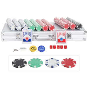 Ensemble de 500 jetons de poker, jeu de table, étui de transport en aluminium, Blackjack, <span class=keywords><strong>Roulette</strong></span> - Product Image 3