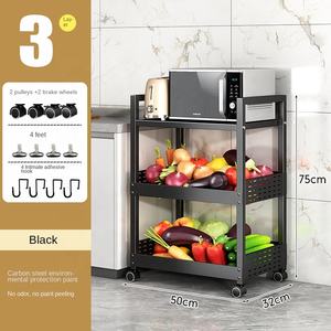 Étagère de rangement <span class=keywords><strong>pour</strong></span> fruits <span class=keywords><strong>et</strong></span> légumes en métal <span class=keywords><strong>pour</strong></span> cuisine, 5 niveaux, écologique, non pliable, compatible avec le <span class=keywords><strong>four</strong></span> à micro-ondes, mobile, à poser au sol - Product Image 6