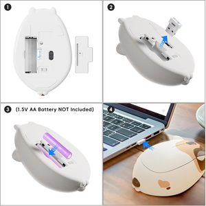Ratón Inalámbrico Ergonómico Akko con Diseño de Gato, 3200DPI, Tri-Modo (3.0/5.0/2.4G), USB-<span class=keywords><strong>A</strong></span>, Clic Silencioso, Diseño de Dibujos Animados, <span class=keywords><strong>para</strong></span> Laptop/PC (Calico) en Stock - Product Image 3