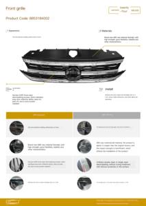 Grille de radiateur avant pour <span class=keywords><strong>Skoda</strong></span>, grille automobile, Spaceback 0G3 0G4 0G5 32D 853 651 G - Product Image 4