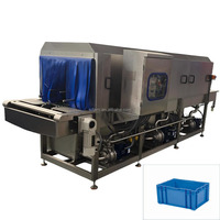 Machine à laver automatique industrielle à vapeur pour palettes en plastique, plateaux à gâteaux, paniers à légumes et fruits, caisses, Chine