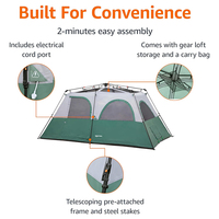 Tente instantanée HOMFUL Basics pour 4 personnes, installation rapide en 60 secondes et bâche imperméable