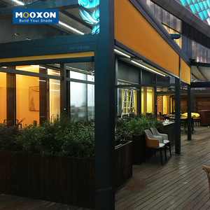 Pergola motorisée rétractable en PVC Mooxon, <span class=keywords><strong>auvent</strong></span> extérieur réglable et imperméable - Product Image 3