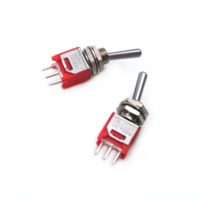 SMTS-202 sous Mini interrupteur à bascule PCB interrupteur à bascule rouge 2 broches interrupteur à bascule en métal 1.5A 120V ON OFF