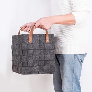 36L Grande Capacità <span class=keywords><strong>Feltro</strong></span> Cestello <span class=keywords><strong>Portaoggetti</strong></span> Con Manico <span class=keywords><strong>In</strong></span> Pelle - Product Image 6
