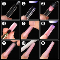 120 pièces/boîte ongles double forme 12 tailles Extension rapide ongles constructeur double formes Poly Gel moule ongles constructeur double pointes