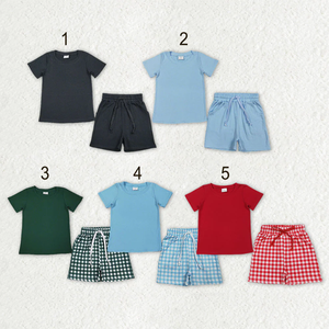 Nouvelle Collection Été : Ensembles Décontractés 2 Pièces pour Bébés Garçons – T-shirts à Manches Courtes et Shorts à Taille Élastique avec Cordon de Serrage - Product Image 1