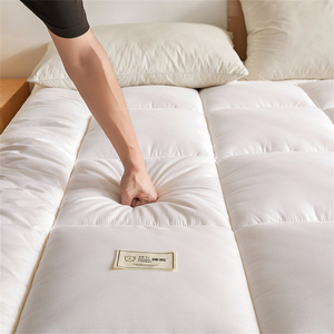 Quilted Thick Mattress <strong>Topper</strong> With Anti-slip Elastic Bands Soft Hotel Bed Mattress Pad Breathable Bed Protector Mat - Product Image 4