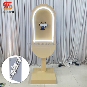 Smooth LED Photo Booth Stand With Phone Audio Video Audio Guestbook Stand Custom Phone Booth for <b>Wedding</b> Party Decoration - Product Image 2