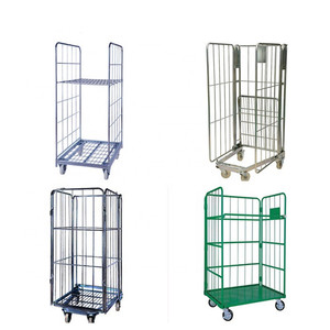 Popüler özelleştirilmiş depo rulo kafesi tekerlekli konteyner rulo kafes arabası lojistik - Product Image 1