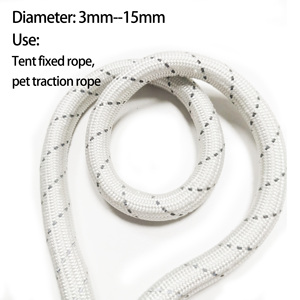 Sangle de traction avec petite feuille réfléchissante, adaptée pour la fixation de tentes, corde en nylon phosphorescente, nylon de haute qualité, emballage polybag - Product Image 4