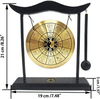 Zen-Kunst Messing Feng Shui Gong-Ständer mit Tiermuster Handgefertigte Umweltfreundliche Asiatische Zen-Dekoration für Zuhause & Büro
