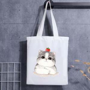 Black and White <b>Canvas</b> <b>Tote</b> <b>Bags</b> for Ladies Handbags Christmas Reusable Laminated s <b>Canvas</b> <b>Tote</b> Shopping <b>Bag</b> Lady Shoulder <b>Bag</b> - Product Image 5