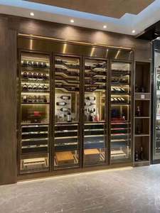 Custom Huipinju Wine <b>Display</b> <b>Cabinet</b> for Home Solid <b>Wood</b> with Glass for Living Room and Dining Room - Product Image 6